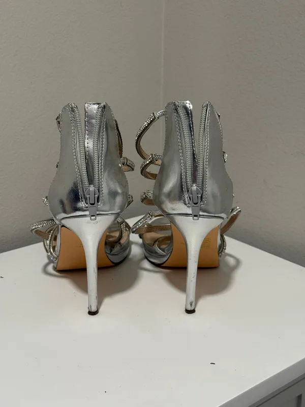 I. Miller Silver Rhinestone Heels - Image 3