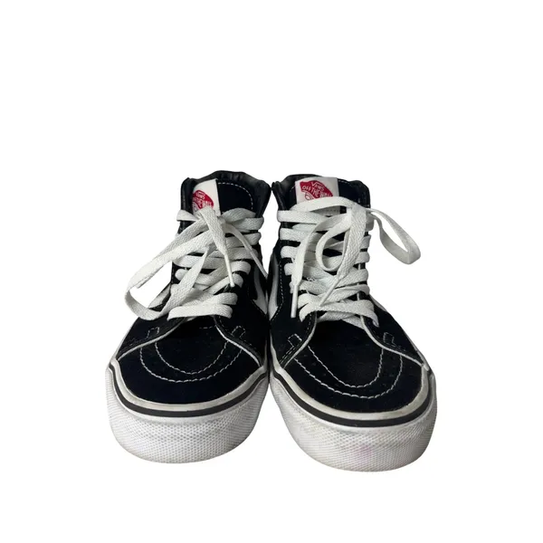 Vans Sk8-Hi High Top Sneakers Black White Mens 4.5 Womens 6.0 Skate Shoes‎ - Image 6
