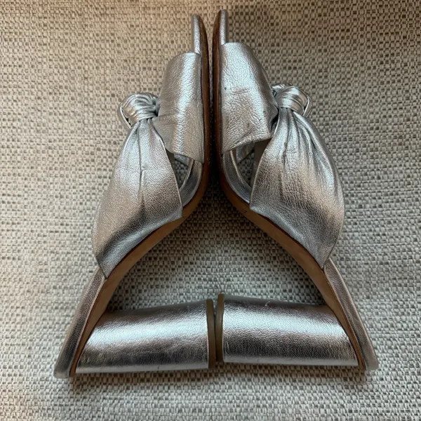 Loeffler Randall Celeste Silver Knot‎ Heeled Mule Sandal Size 6.5 - Image 11