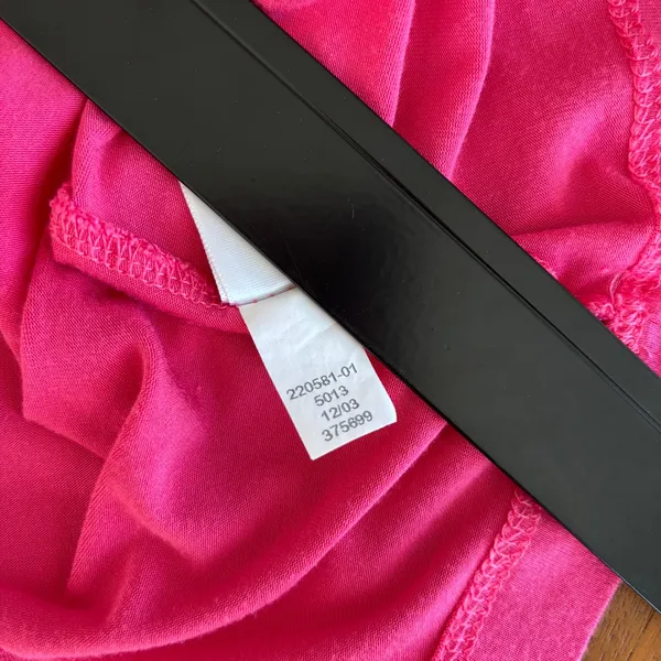 Vintage Banana Republic Top M Hot Pink Side Tie Boatneck Y2K Barbie Bimbo Girly - Image 6