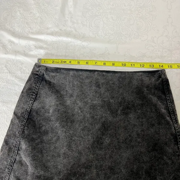 by Urban Outfitters Corduroy Charcoal Gray Mini Skirt Size Medium - Image 7