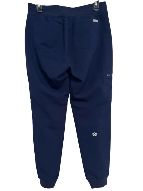 Figs Zamora Drawstring Jogger Scrub Pant back embroidered in Navy size S - Image 2