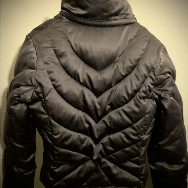 LEI Women's Dark Gray Puffer Jacket Black Size M - Image 3