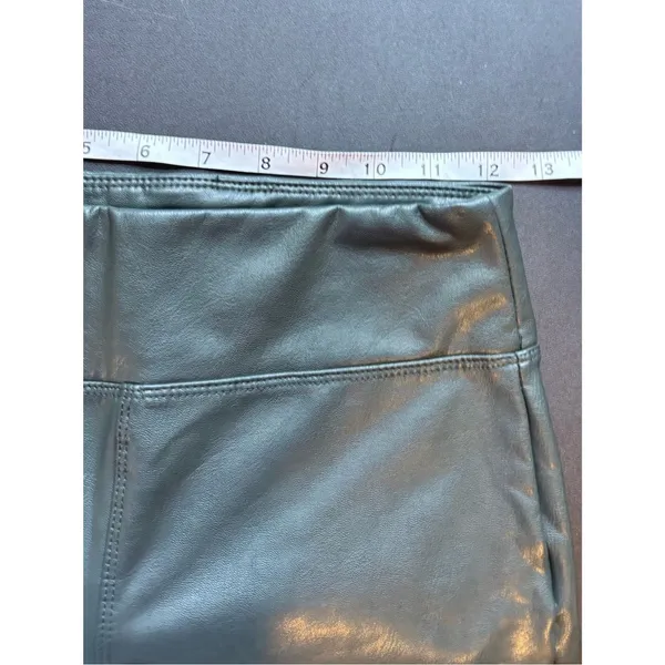 GB Gianni Bini Faux Leather Leggings in Deep Forest Green Size Small - Image 6