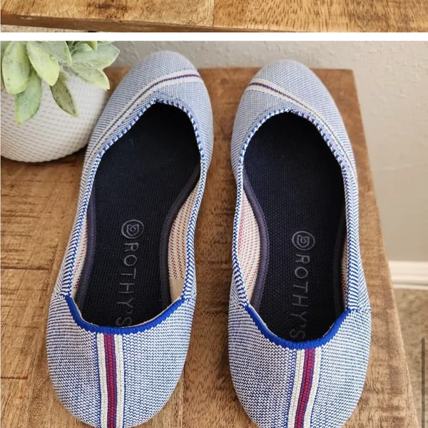 Rothy's Retired Blue Mirror Flats - Image 7