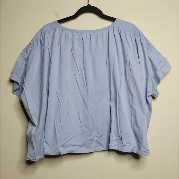 Zara Boxy Mixed Media Top - Size M - EUC - Image 3