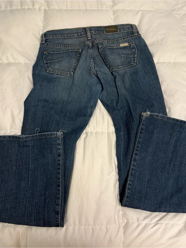 Vintage David Kahn Heidi Low Rise Flare Jeans Blue Size 28 - Image 2