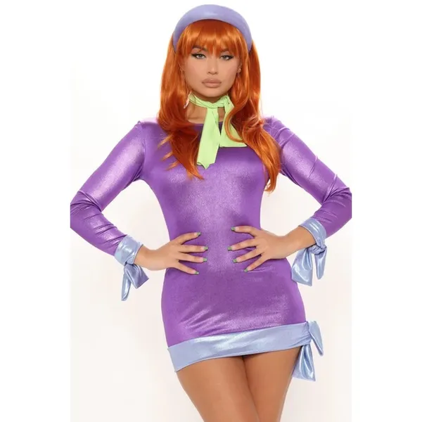 NEW Daphne Scooby Doo Sexy Halloween Costume Size Medium Large - Image 3