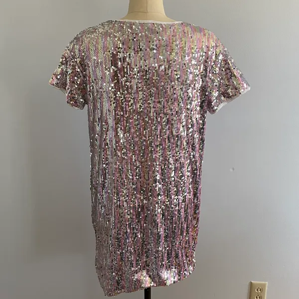 Just Quella Sequin Short Sleeved Tshirt Dress- Size 16-18- NWT - Image 7