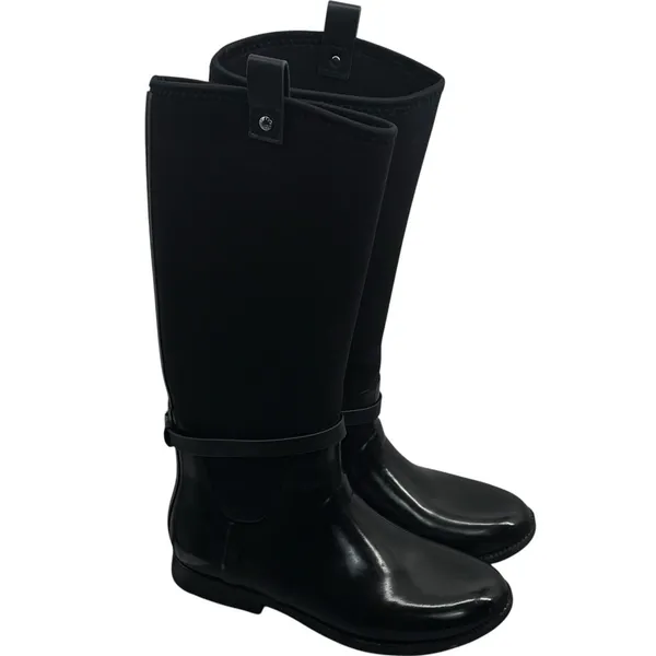 Michael Kors‎ Charm Stretch Calf Black Rain Boots Capsule Comfort Utility 9 - Image 7