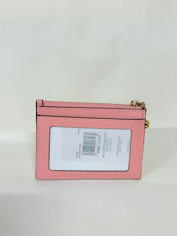 coach Mini Skinny Id Case In Loved Denim With Quilting And Charm cfa30 - Image 4