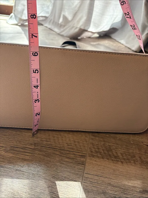 Anne Klein Cream Tote with Black Handles and Gold Hardware - Image 11