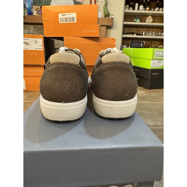 ECCO Soft 7 sneakers Brown 6-6.5 Nubuck Leather Lace Up - Image 6
