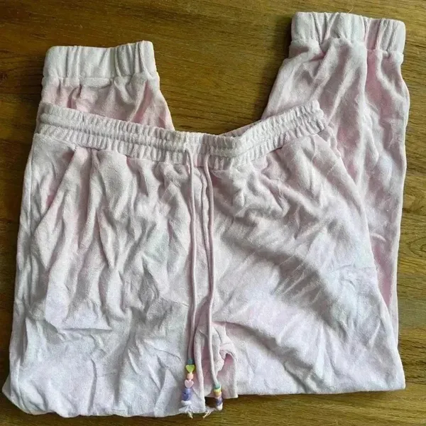 NWT Stoney Clover Lane x Target Terry Crew & Jogger Pants Pink S - Image 3