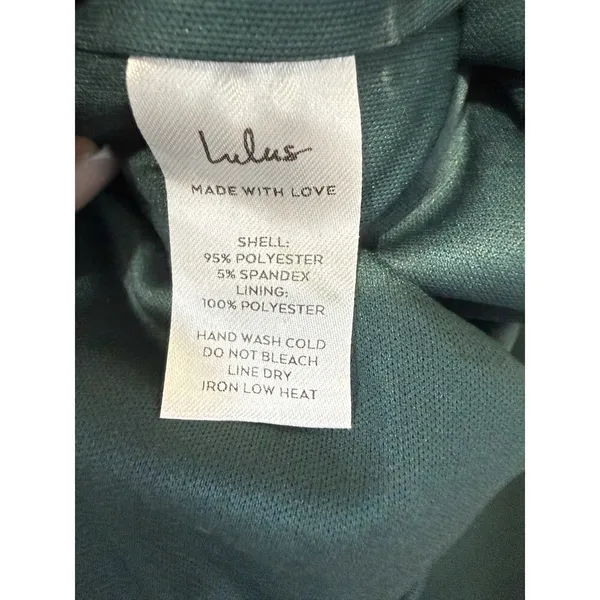 Lulus Teal Blue Strapless Maxi Dress With Split Front Hem Formal Gown XS NWT - Image 10