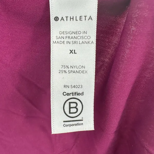 Athleta Size XL Racer Back‎ Tank Top Purple Athletic Athleisure Shirt Blouse - Image 4