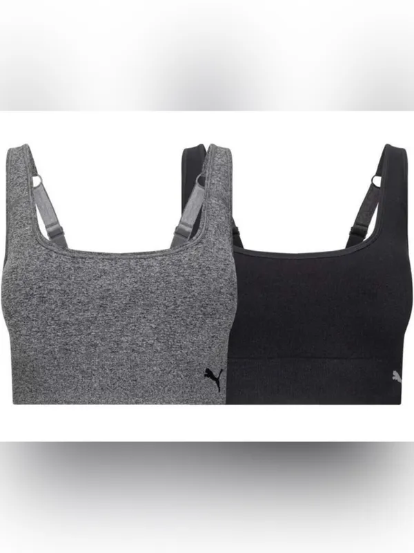 Set of 4/ PUMA Women's Performance 2-Pack Seamless Sports Bras total 4 bras - Image 3