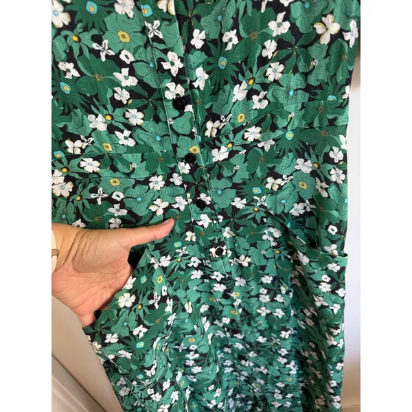 The Kit Cobie shirt dress in Green Primrose floral print size 6‎ - Image 8