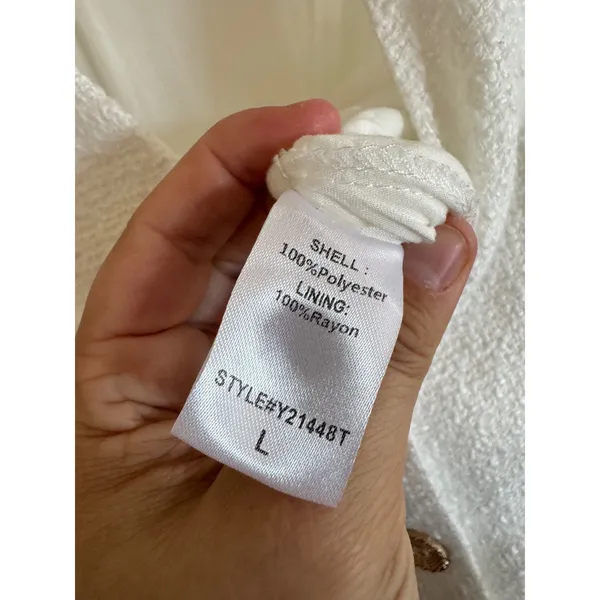 Tuckernuck white Myla textured romper size large‎ - Image 10