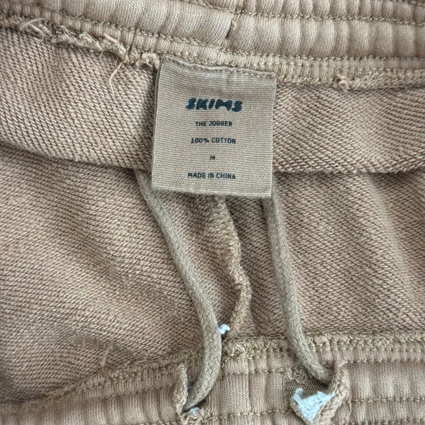 SKIMS Outdoor Fleece Joggers Sweatpants Tiger Eye Brown Size Medium 100% Cotton - Image 8