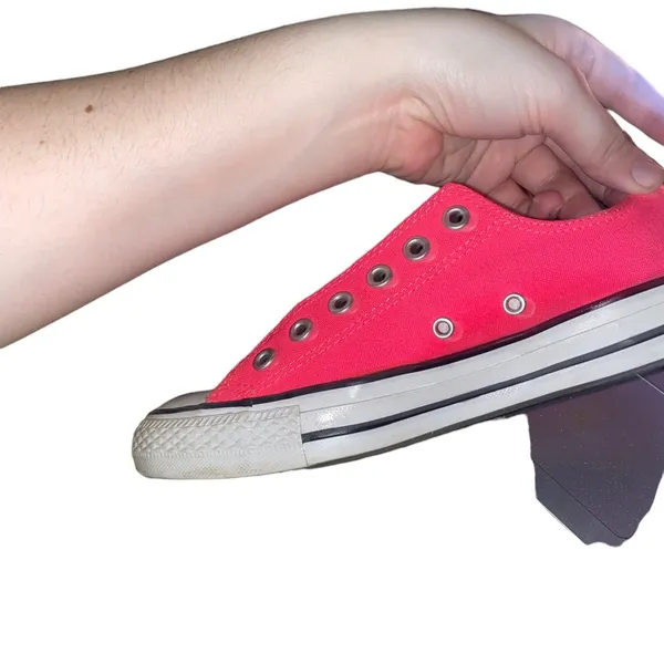 Chuck Taylor converse pink No laces size 7 - Image 4