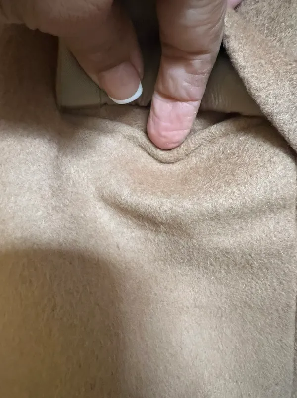 tan wool-blend Topcoat from Express size XS - Image 13