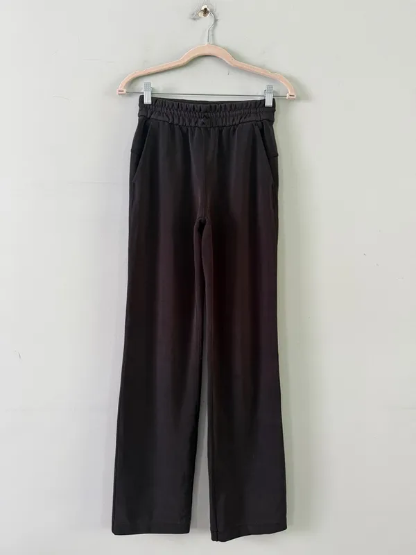 Lululemon‎ Softstreme High Rise Straight Leg Black Pants LW5EGTS - Image 4