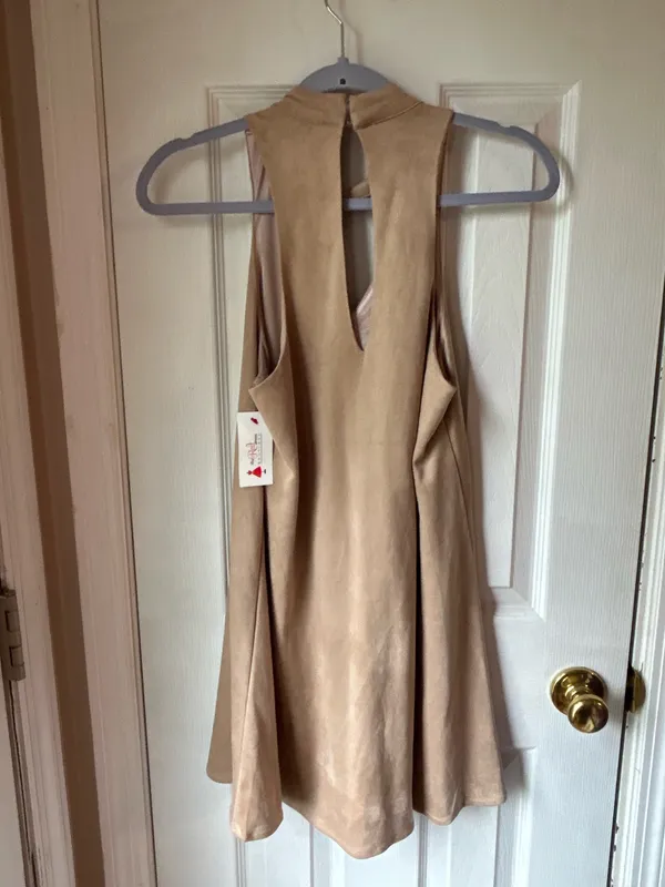 Olivaceous Seude like Dress - Image 2