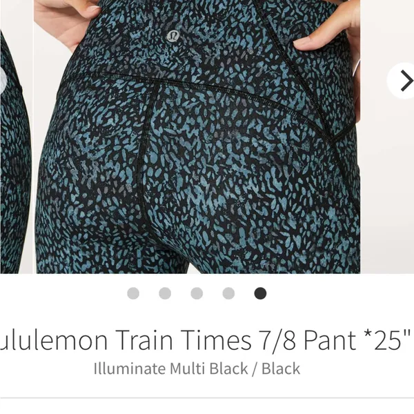 Lululemon Athletica Train Times 7/8 Illuminate Multi Black Leggings - Image 5