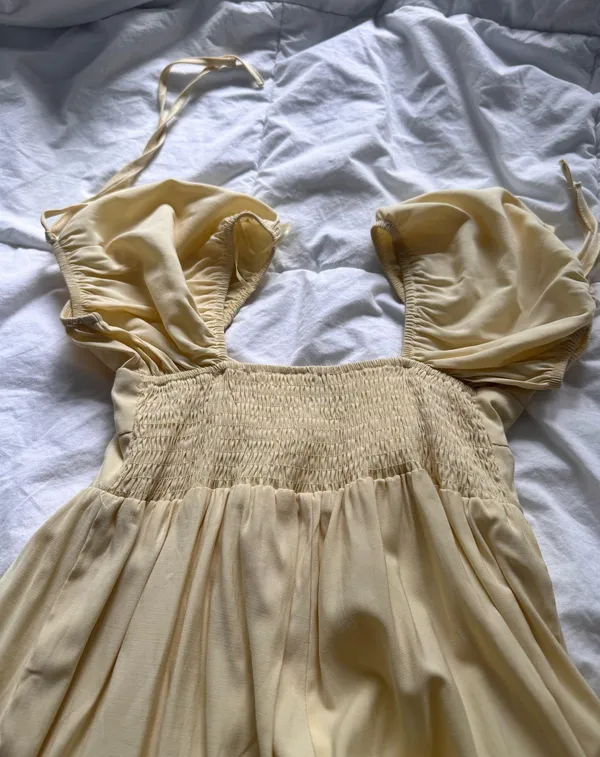 Butter yellow mini dress Size XS - Image 3