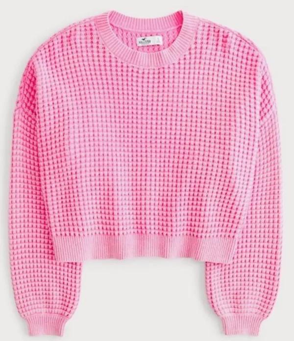 Hollister Waffle Knit Pink Sweater - Image 2