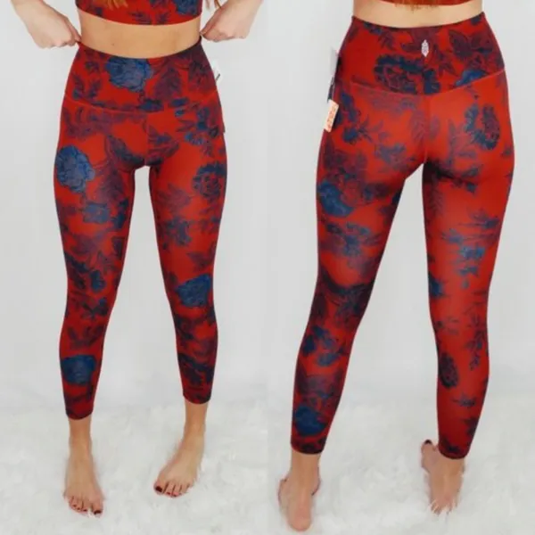Free People Movement High Rise 7/8 Lose Control Ashford Leggings: Floral Combo - Image 3