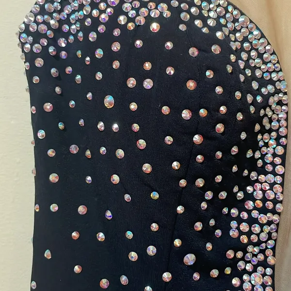 Womens Jovani Cocktail Dress Black Open Back - Image 7