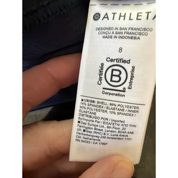 Athleta Performance Skort Navy Sz 8 Athletic Pockets Skirt Shorts Golf Tennis - Image 10