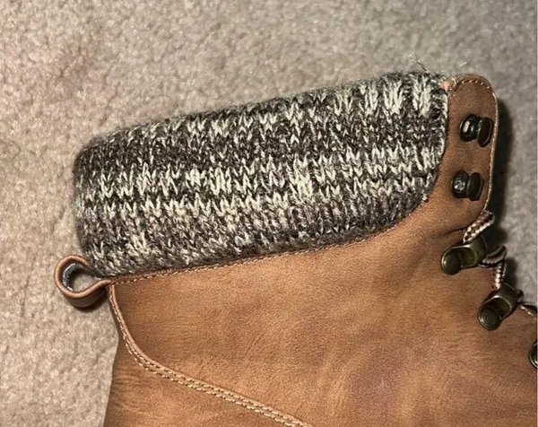 Brown Wide Lace-Up Hiker Boots - Image 3