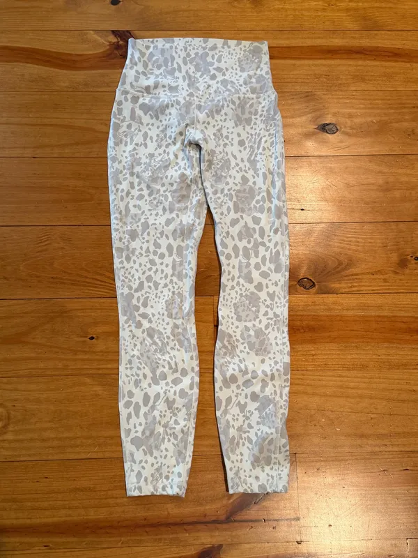 Lululemon Align Leggings High Rise pant 28” Cheetah Camo Antique White/Gray - Image 2