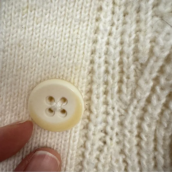 Cabi Cream Chunky Knit Cardigan Sweater Women S Duster Long Line Preppy Academia - Image 4