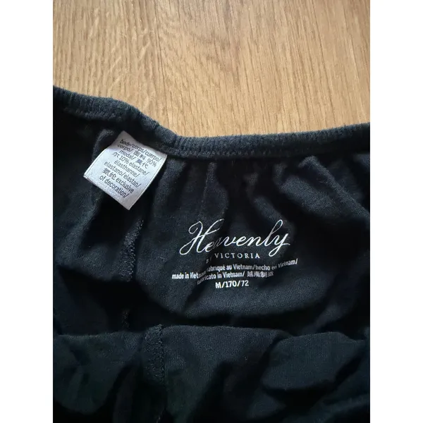 Victorias Secret Heavenly Pajama Shorts Black Lace Trim Modal M - Image 3