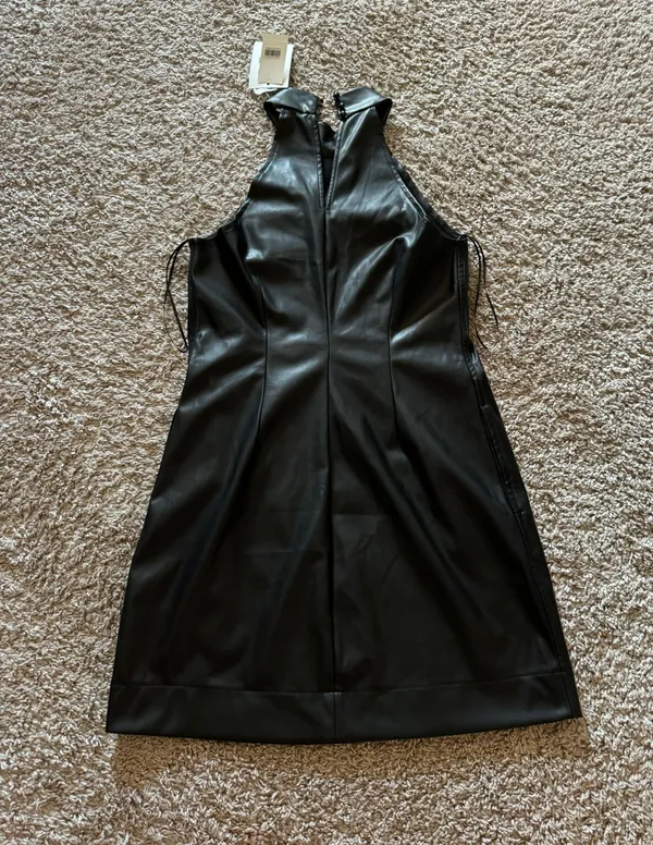 Black Leather Dress Small - Image 2