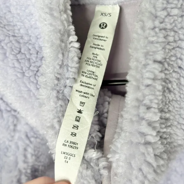 Lululemon Scuba Oversized Fleece Funnel Neck Half Zip Lilac Purple Size XS/S - Image 8