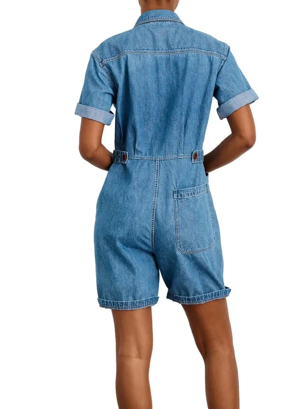ALEX MILL Standard Denim Romper Blue Size M - Image 7