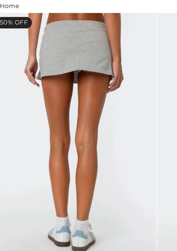 Edikted Grey Skirt Mini - Image 3