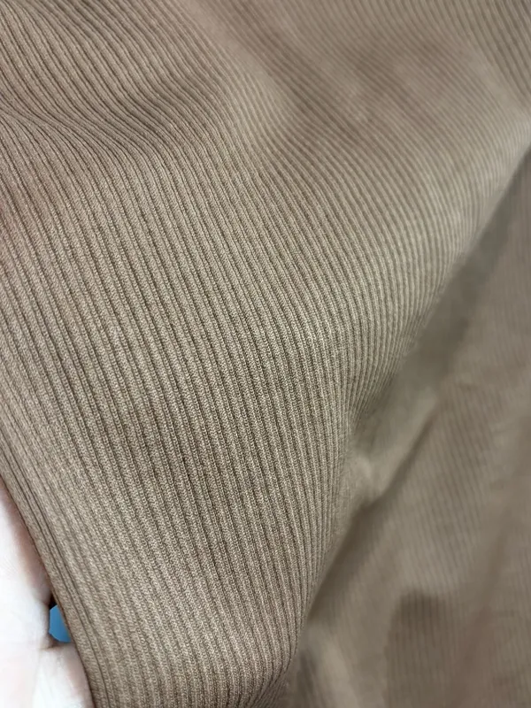 Ribbed mini dress Brown Size S 90% Nylon 10% Spandex - Image 3