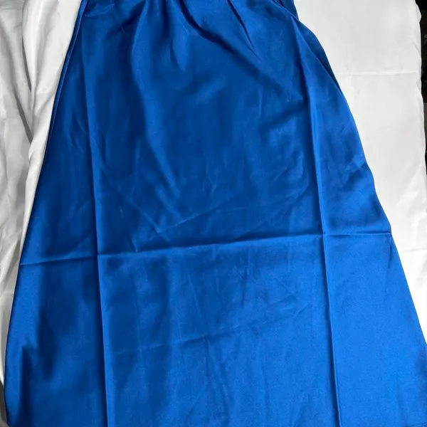 The Drop Maya Silky Midi Skirt Blue XS - Image 2
