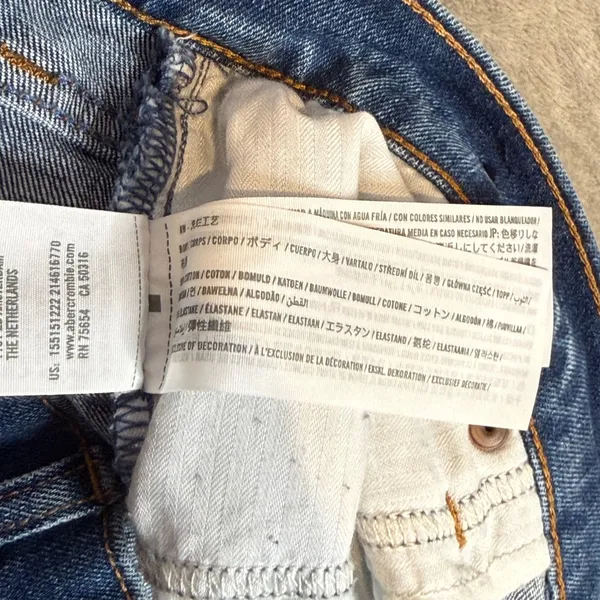 Abercrombie & Fitch Curve Love Ultra High Rise Jeans Womens 12 90s Slim Straight - Image 11