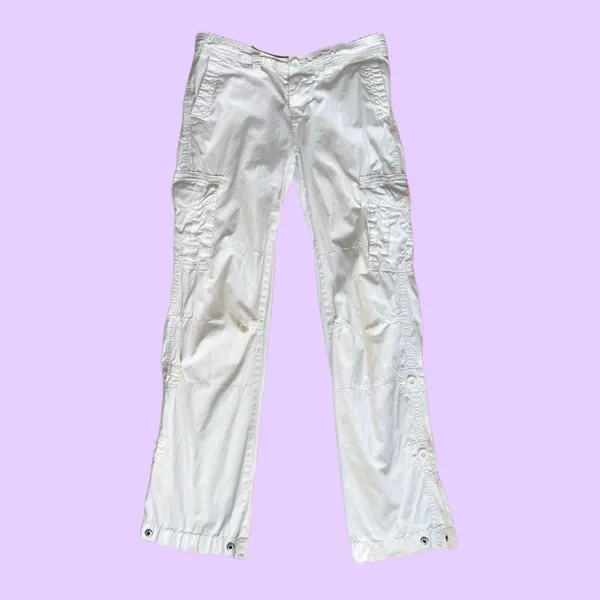 Vintage Y2K American Eagle White Cargo Pants 🔥 - Image 2