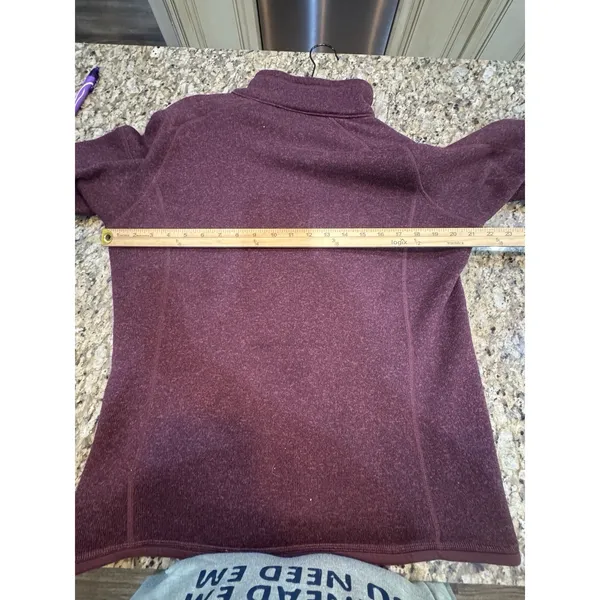 Patagonia Better Sweater Womens Plum 1/4 Zip Fleece Size XL Preppy Outdoors - Image 7