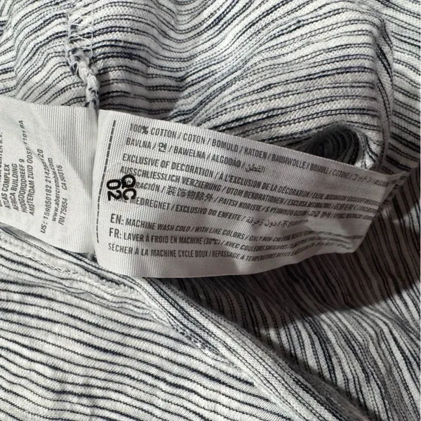 Abercrombie and Fitch Striped Embroidered Shoulder Mini Dress Women’s Small - Image 2