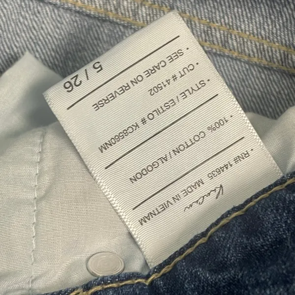 Kancan Distressed Cut Off Denim Shorts Size 5 SZ 6 Jean Double Button - Image 6