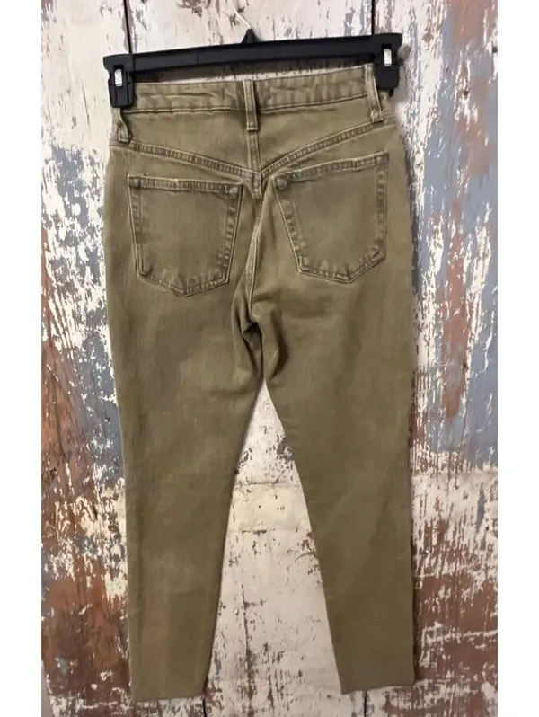 We the Free Green Denim pants jeans size 24 - Image 6